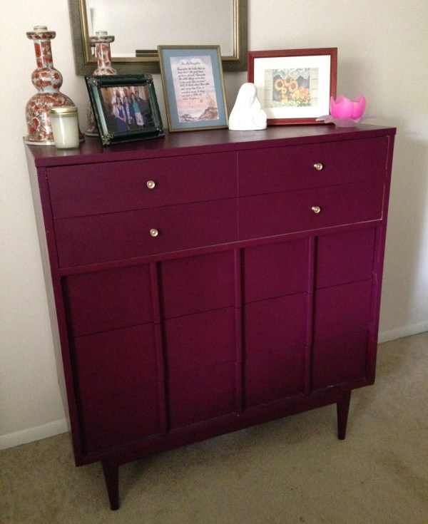 purple dresser