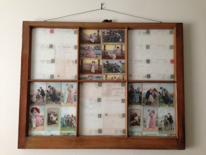 vintage 1920's framed postcards