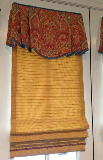 roman shade design with different fabrics