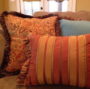 pattern mixing for custom pillows