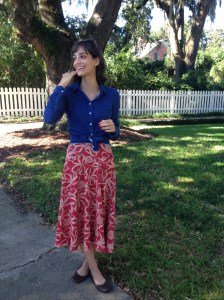 fall refashion with summer skirt