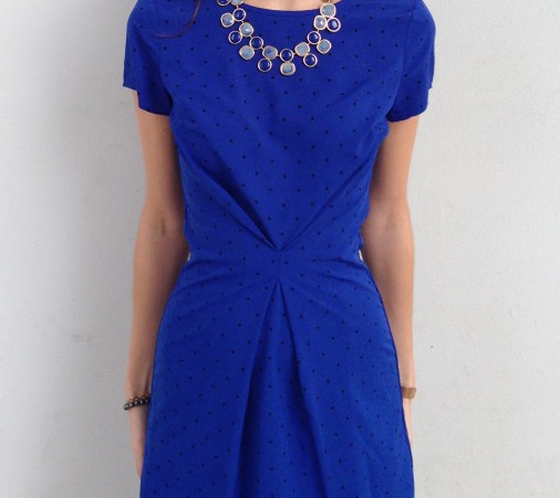 Easy dress refashion with a front pleat