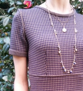 winter dress with seam detail