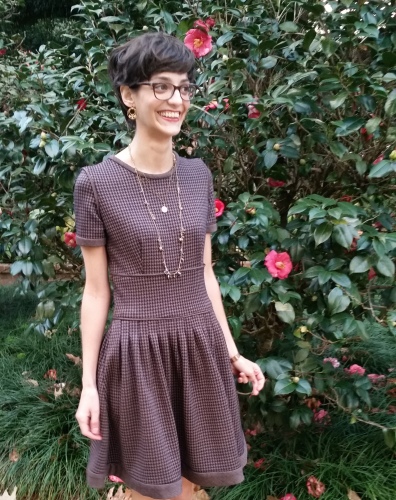knit dress for the winter with pockets