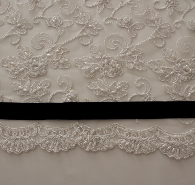 Fabric, Lace, and Velvet Ribbon for wedding dress
