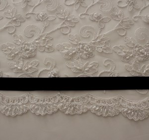 Fabric, Lace, and Velvet Ribbon for wedding dress