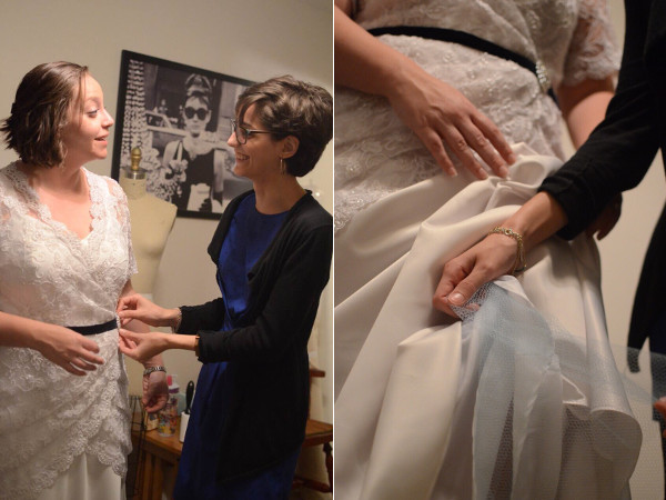 wedding dress fitting