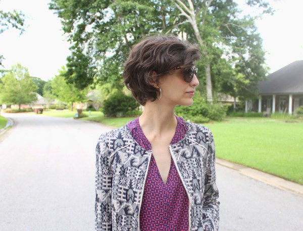 pattern mixing jacket and shirt