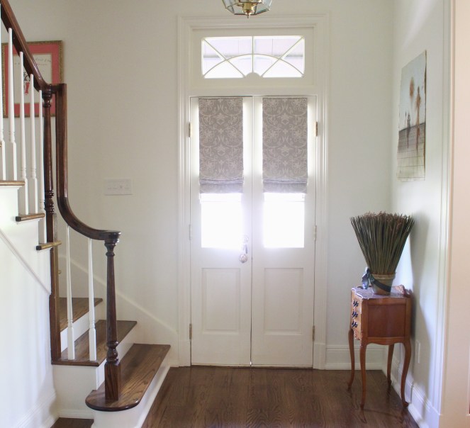 French door roman shades