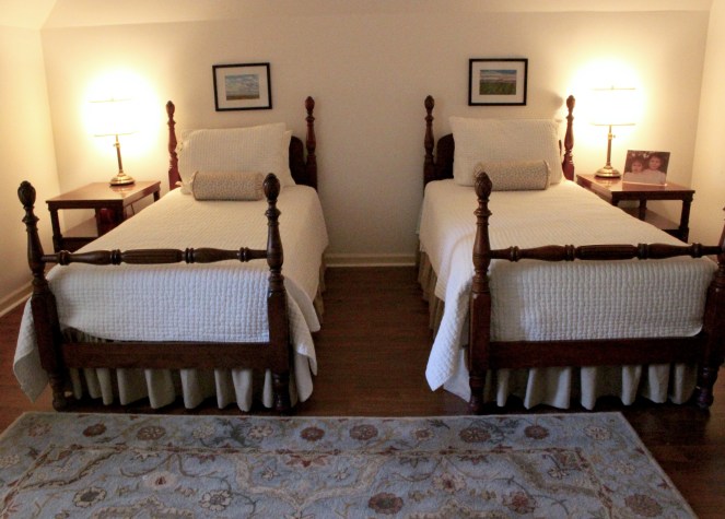 Guest Bedroom bedskirt and bedding